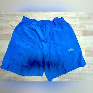 AFTCO Original Mens Fishing Shorts Long (M01L). Ocean Blue